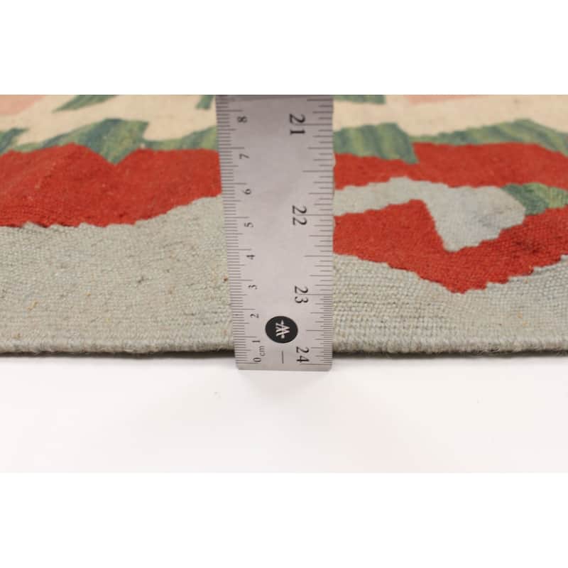 ECARPETGALLERY Flat-Weave Sivas Cream Wool Kilim - 3'10 x 5'11