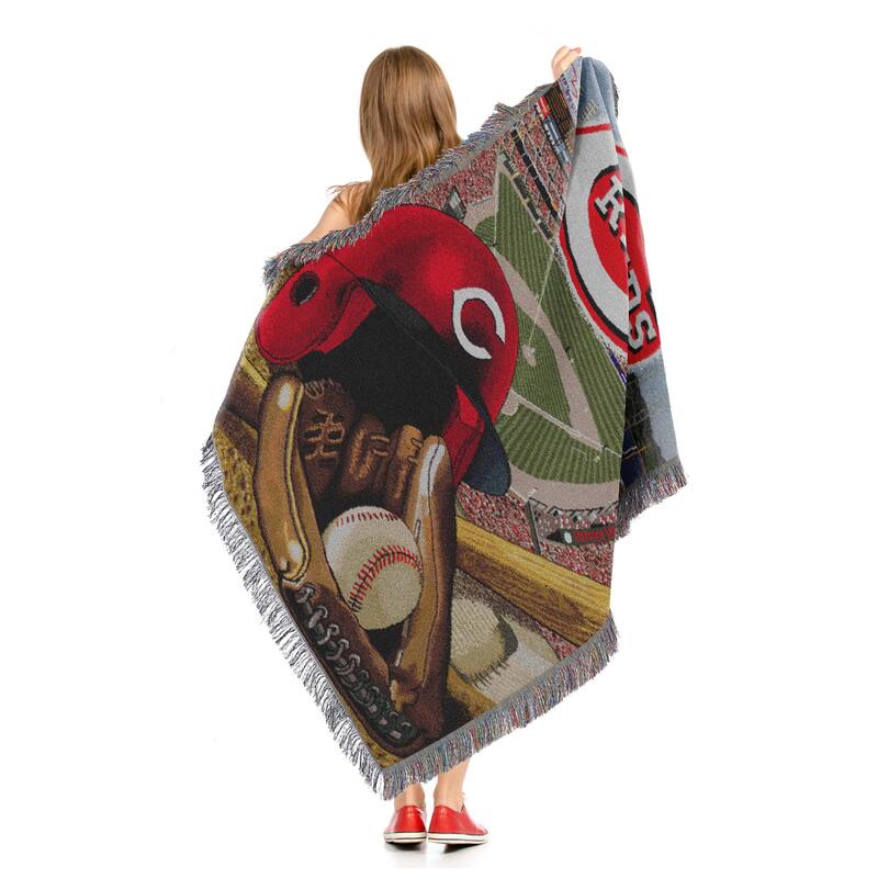 MLB Woven Tapestry Throw Blanket