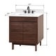 preview thumbnail 3 of 34, Avanity Carina Bathroom Vanity in Coffee Teak with White Engineered Stone Top