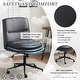 preview thumbnail 11 of 17, Upholstered Armless Polyester Fiber Task Office Chair With Wheels