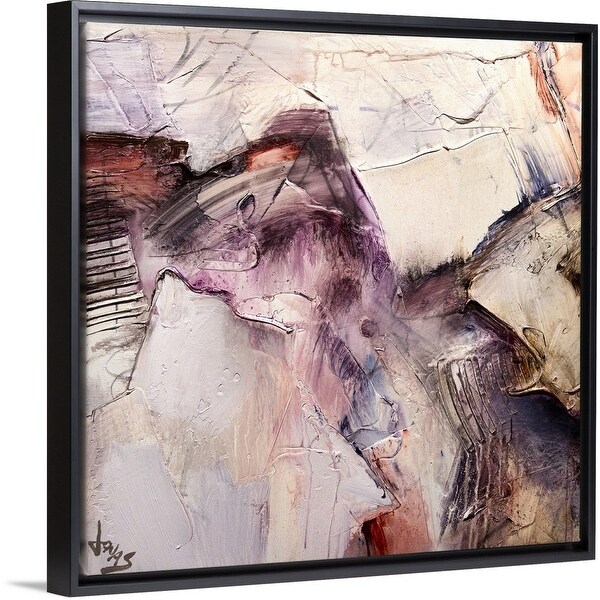 "Intuition I" Black Float Frame Canvas Art