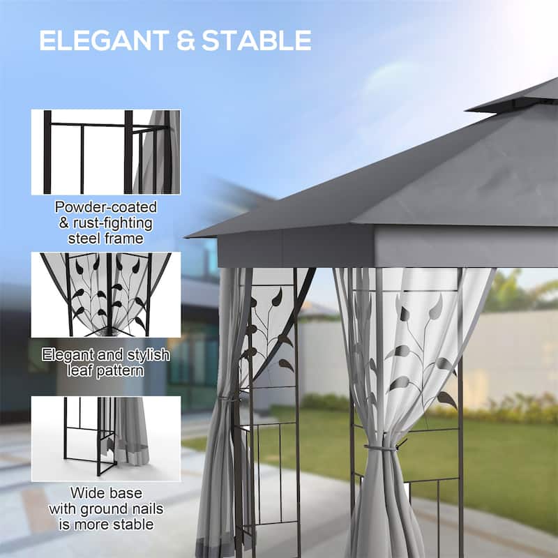 10' x 11.5' Metal Patio Gazebo