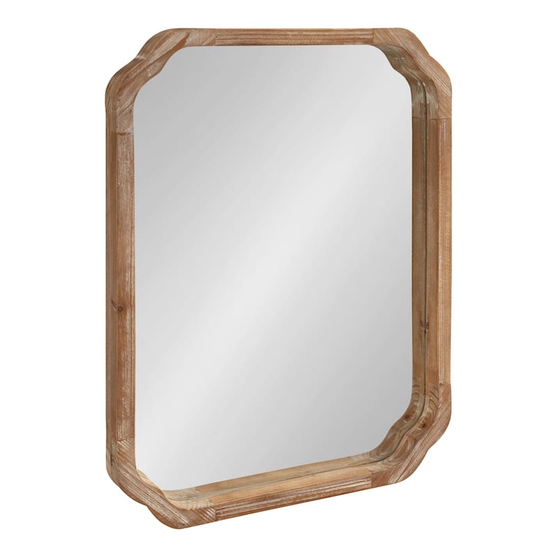 Kate and Laurel Marston Square Wood Wall Mirror - 18x24 - Rustic Brown