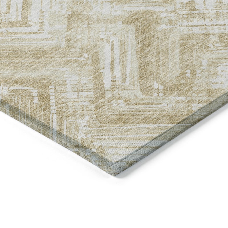 HomeRoots Geometric Transitional Rectangle Outdoor Rug
