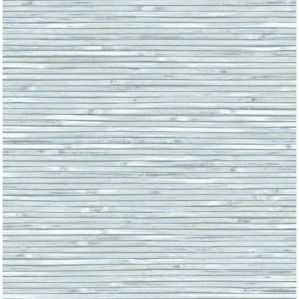 A-Street Prints Bellport Sky Blue Wooden Slat Wallpaper