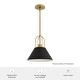 preview thumbnail 7 of 5, Hunter Carrington Isle Black / Luxe Gold Pendant - Island, Dining Room, Foyer, Bedroom - Casual, Transitional, Cone - Designer!