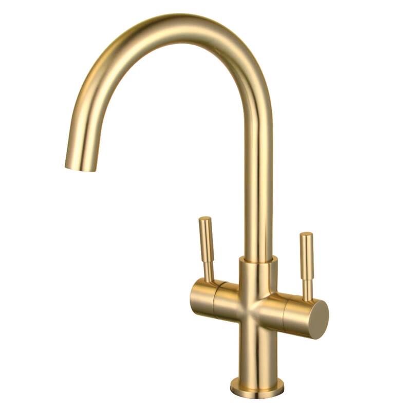 Kingston Brass Concord 1.2 GPM Vessel Single Hole Bathroom Faucet - Brushed Brass