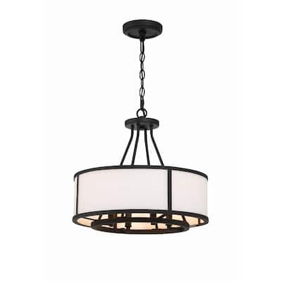Crystorama Lighting Group BRY-8004 Bryant 4 Light 18" Wide Drum