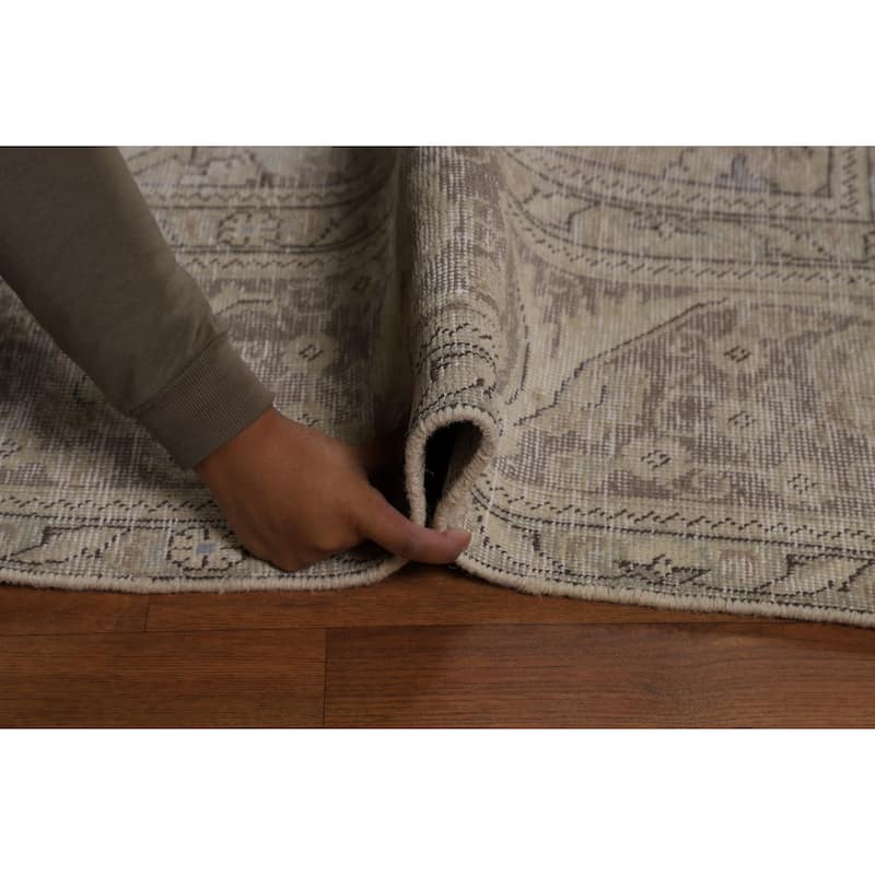 Traditional Medallion Tabriz Persian Vintage Wool Carpet - 9'7" x 12'7"
