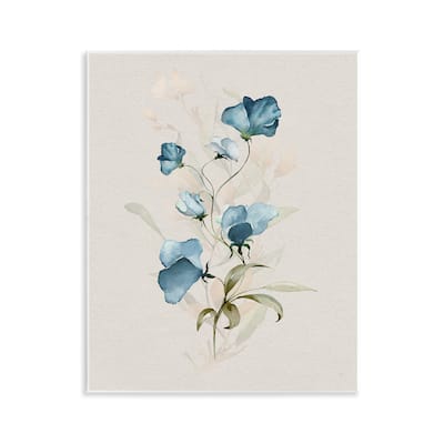 Stupell Blue Herb & Blossom Wall Plaque Art Design By Susan Jill