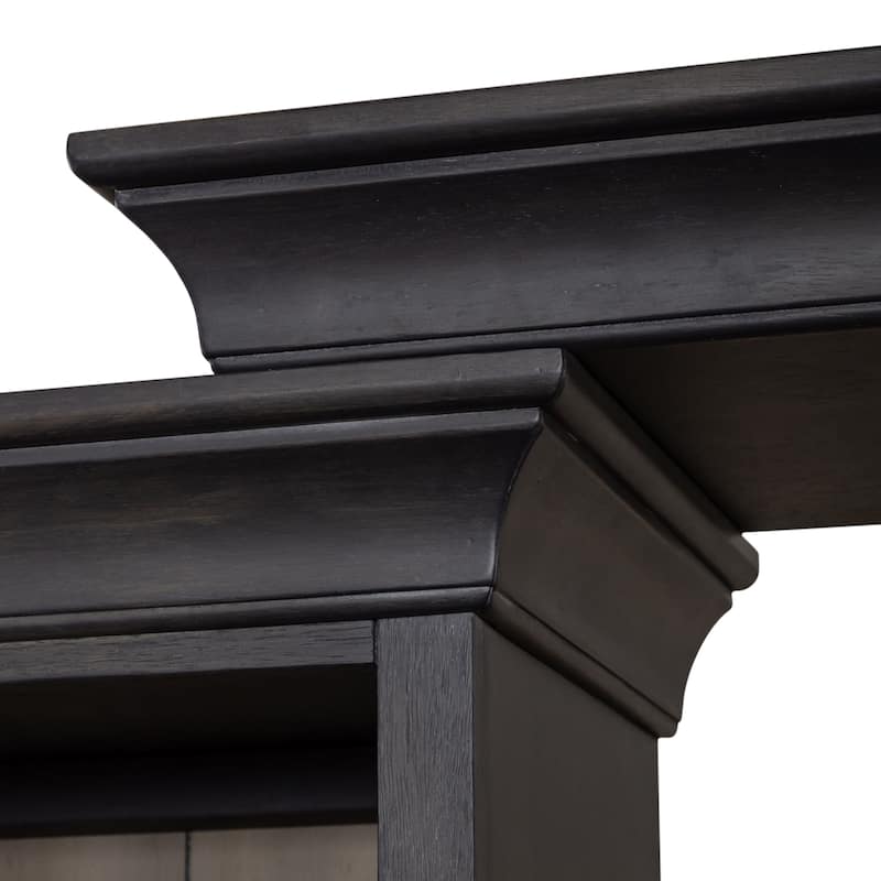 Ocean Isle Slate & Weathered Pine Entertainment Center with Piers