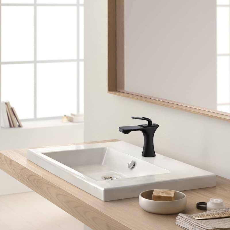 Single Handle Bahtroom Sink Faucet One Hole Bathroom Faucet Modern Basin Vanity Taps With Valve