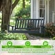 preview thumbnail 36 of 38, VEIKOUS 4 ft. Outdoor Wood Hanging Patio Porch Swing with Chains for 2 Person
