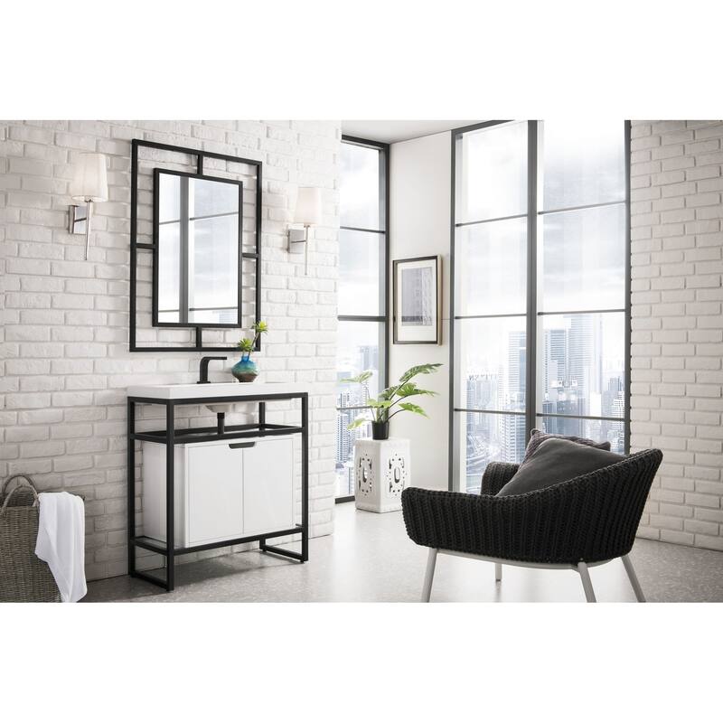 James Martin Vanities C105V31.5SCGWWG Boston 31-1/2" Rectangular