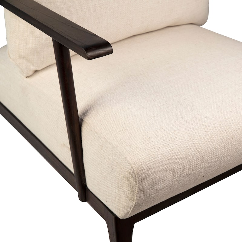 Veronica Linen Blend Upholstery Occasional Chair, Off-White