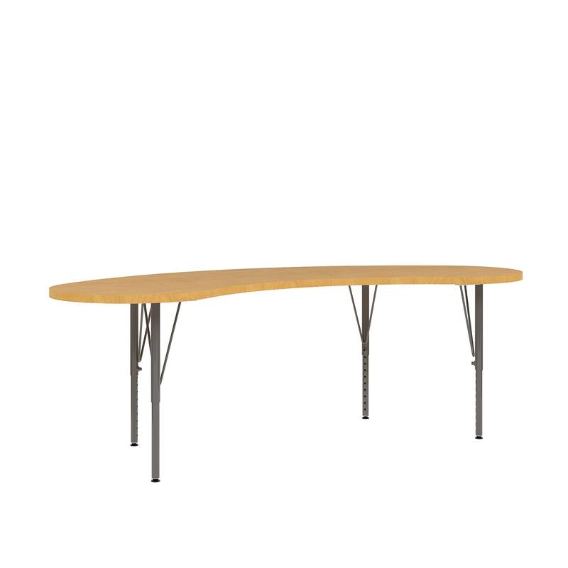 Tot Mate 72" W x 26" D Adjustable Curved Activity Table, Height 14" to 23", Ready-To-Assemble - N/A