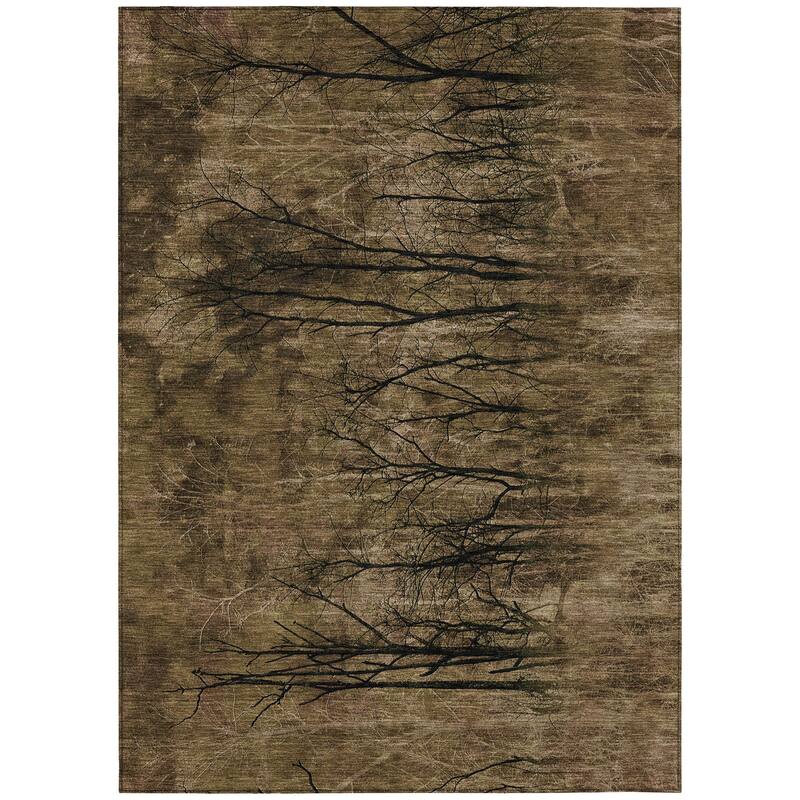 HomeRoots Floral Transitional Rectangle Outdoor Rug