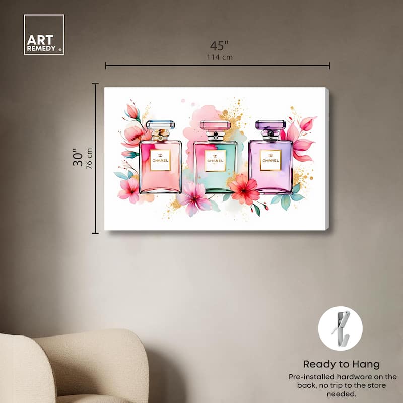 Trio of Fragrance Canvas by Art Remedy, Gallery Wrapped
