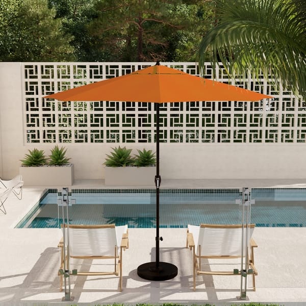 9 foot sunbrella patio umbrella North Bend 9-foot Round Auto-tilt, Bronze Finish, Sunbrella Patio Umbrella  by Havenside Home - On Sale - Bed Bath & Beyond