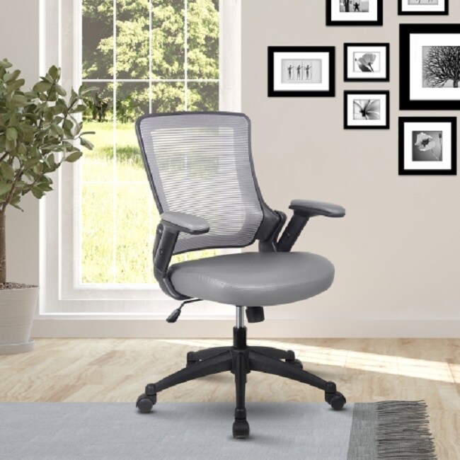 Techni Mobili  High Back Executive Mesh Office Chair with Arms, Headrest  and Lumbar Support