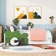 preview thumbnail 6 of 4, Twin Size Bed Frame With Headboard, Grass Hill Trees Decor, Storage Drawers, Wooden Slat Support, Platform Bed Frames
