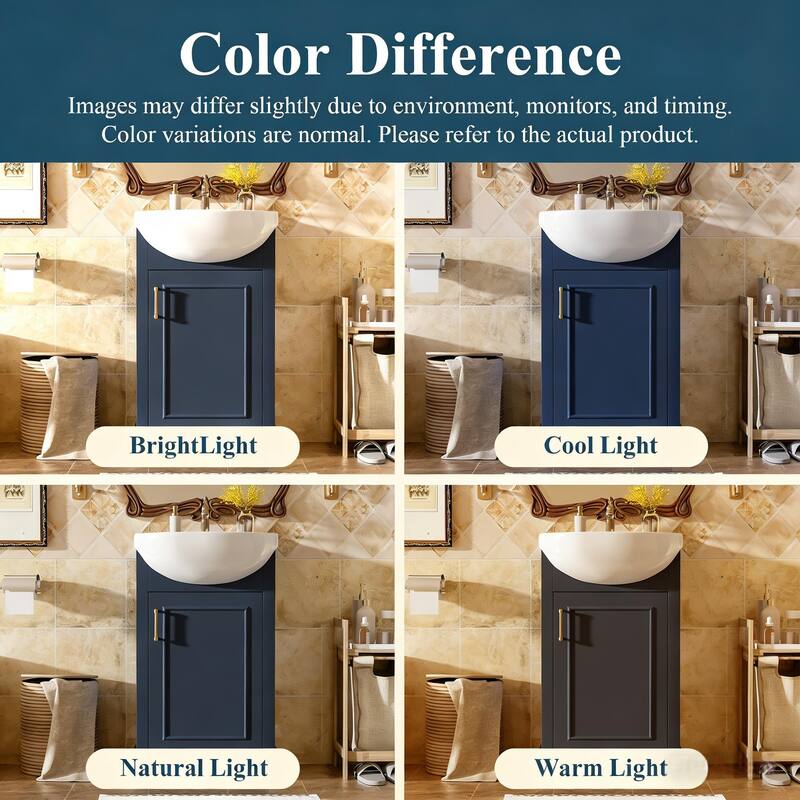 30" Bathroom Storage Cabinet with Ceramic Sink, 2 Large Soft Closing Doors with Organizer, 1 Hided Drawer and Adjustable Shelf