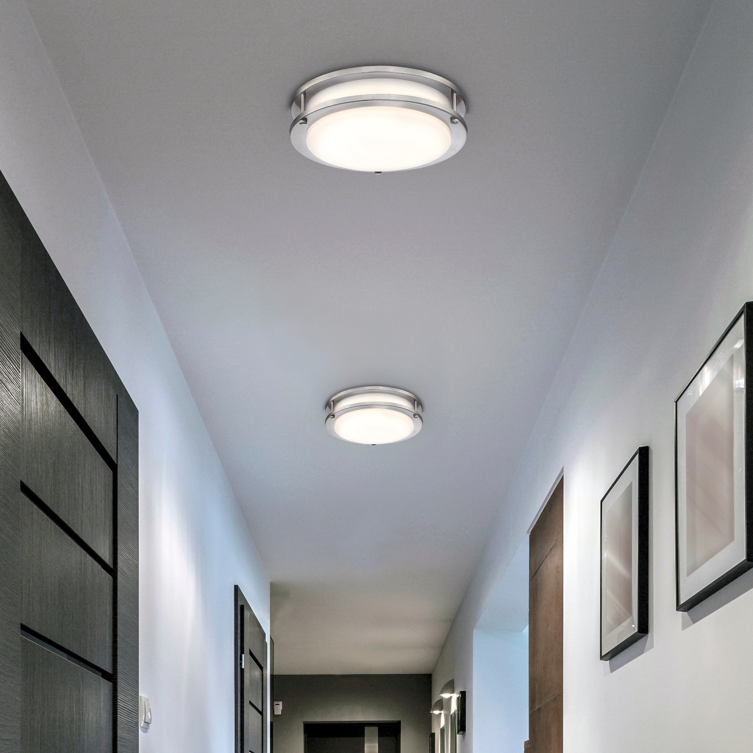 Westinghouse Lighting Lauderdale 11 Inch 23 Watt LED Indoor Flush Mount Ceiling Fixture with Color Temperature Selection