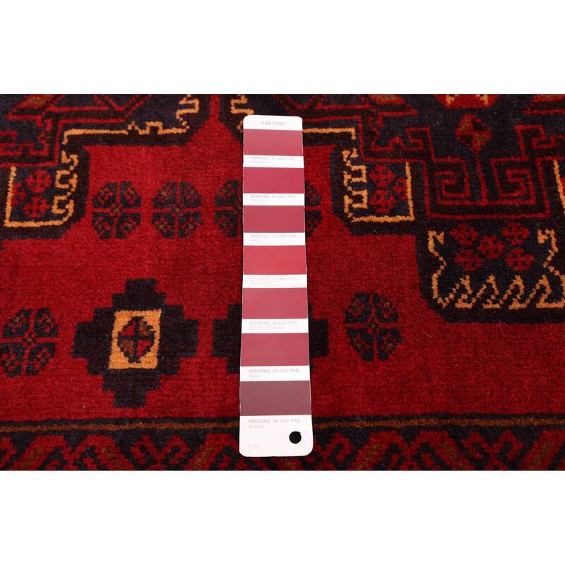 ECARPETGALLERY Hand-knotted Teimani Red Wool Rug - 3'10 x 6'6