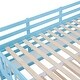 preview thumbnail 24 of 36, Full Over Full Castle Style Bunk Bed with 2 Drawers, 3 Shelves & Slide