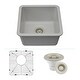 preview thumbnail 38 of 44, 15" x 15" Quartz Single Bowl Drop-In Granite Composite Sink - 15"x15"