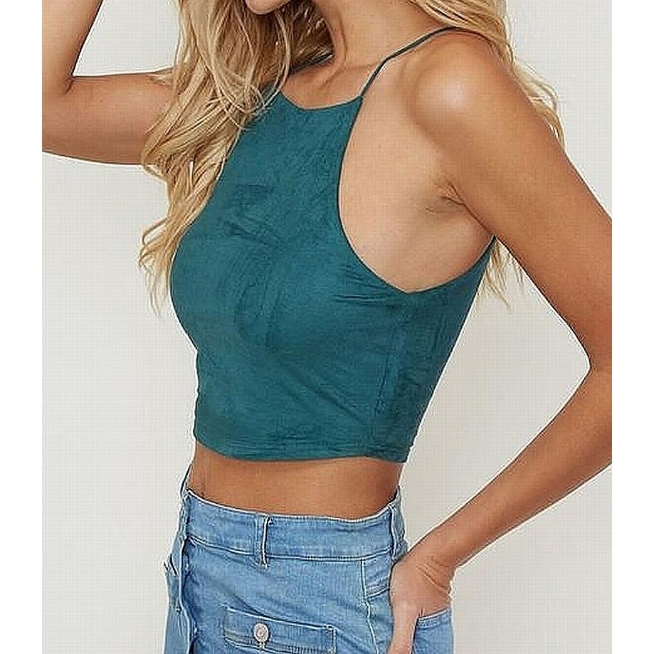 Shop Peach Love California Hunter Green Womens Medium M Faux Suede
