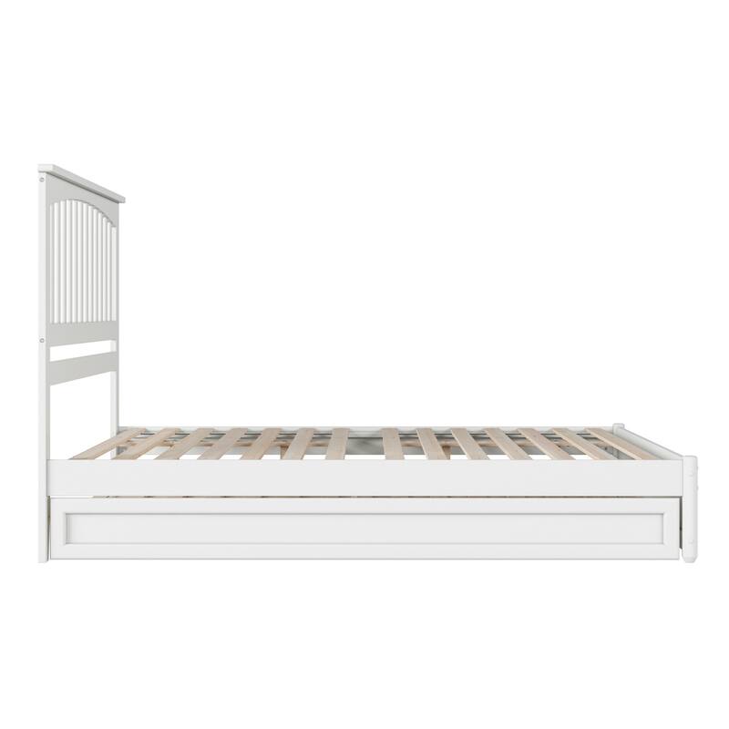Everett Platform Bed with Panel Footboard and Twin XL Trundle