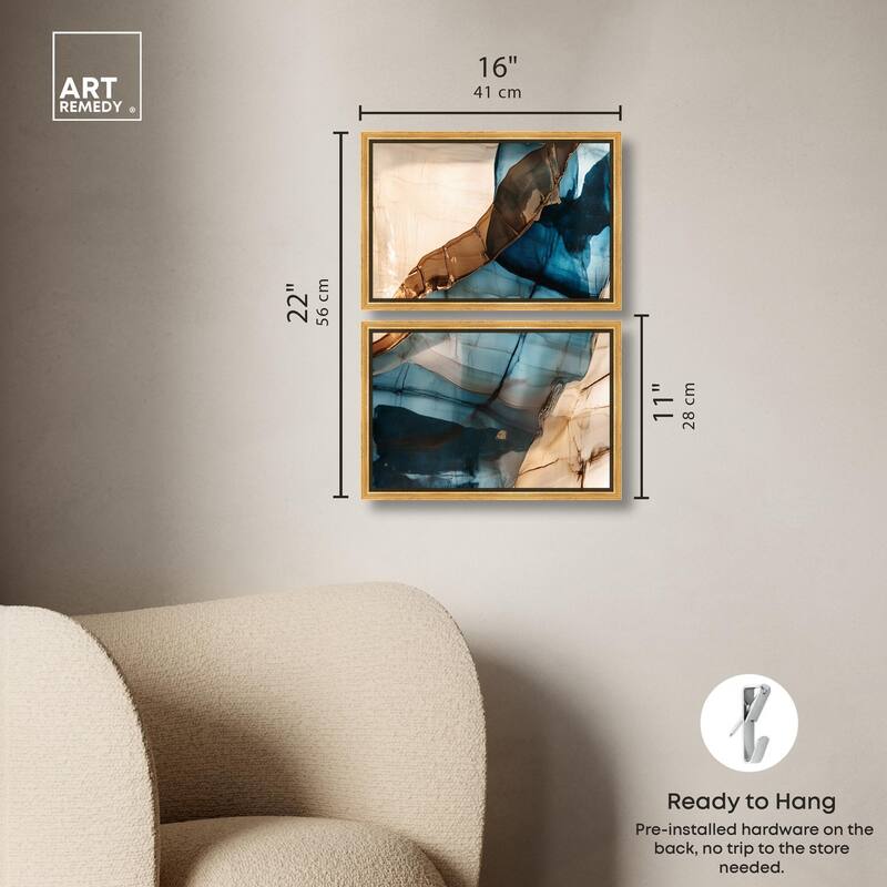 Glitch Aesthetic I Canvas Set of 2 by Art Remedy