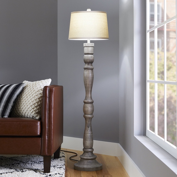 Weathered wood floor lamp outlet