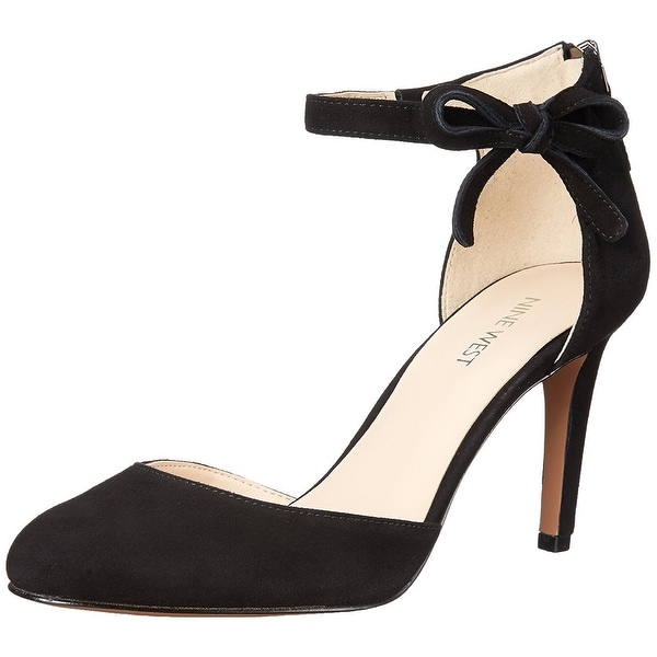 Nine West Womens Howley Leather Closed Toe Ankle Strap Dorsay navy Size 9.0 Nine West Womens Howley Leather Closed Toe Ankle Strap Dorsay navy Size 9.0