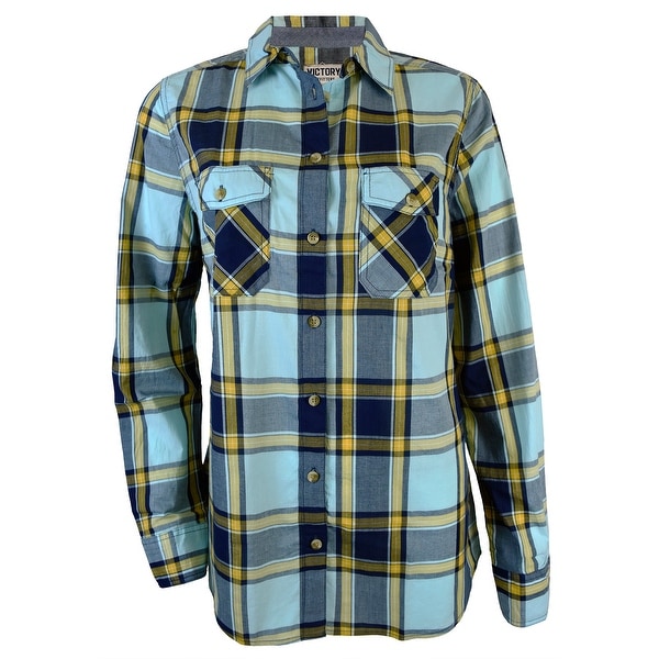 Victory Outfitters Ladies' Checkered Button Up Shirt w/ Two Chest Pockets. Opens flyout.