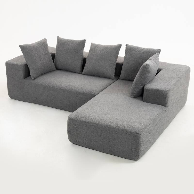 Modular Compressed Couch L-shaped Sectional Sofa with Chaise