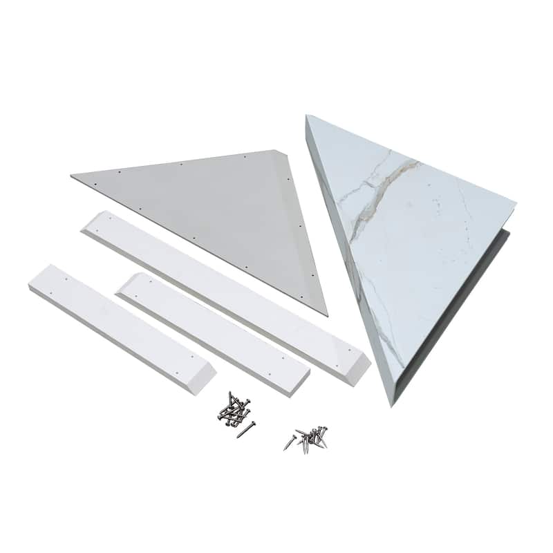 Palisade Shower Surround Kit with Accessories - Carrara Marble/Urban Glacier
