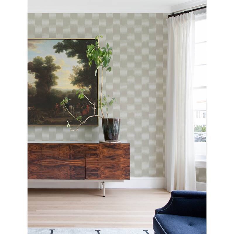 A-Street Prints Baldwin Pearl Shibori Stripe Wallpaper