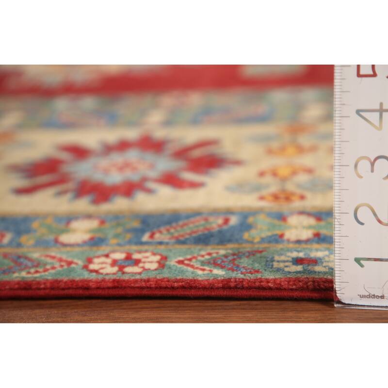 Large Red Kazak Oriental Area Rug Hand-Knotted Wool Carpet - 9'9" x 15'5"