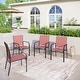 preview thumbnail 3 of 19, MAISON ARTS 4/6 Pieces Patio Dining Chairs, 3-Color Outdoor Textilene Dining Chairs