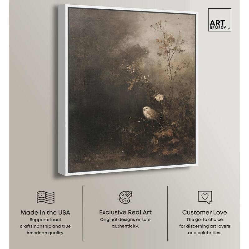 Owl in the Shadows II Canvas by Art Remedy