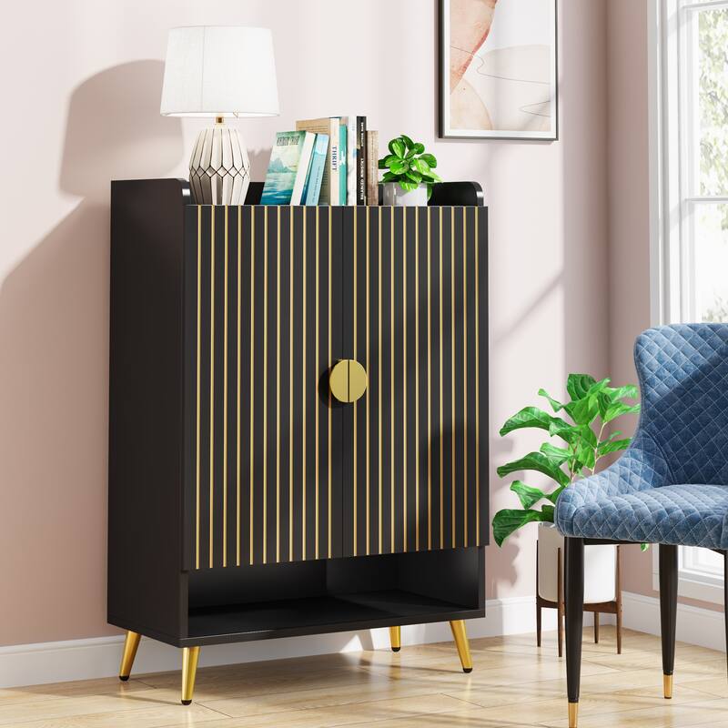 6-Tier Shoe Cabinet with Doors and Adjustable Shelves