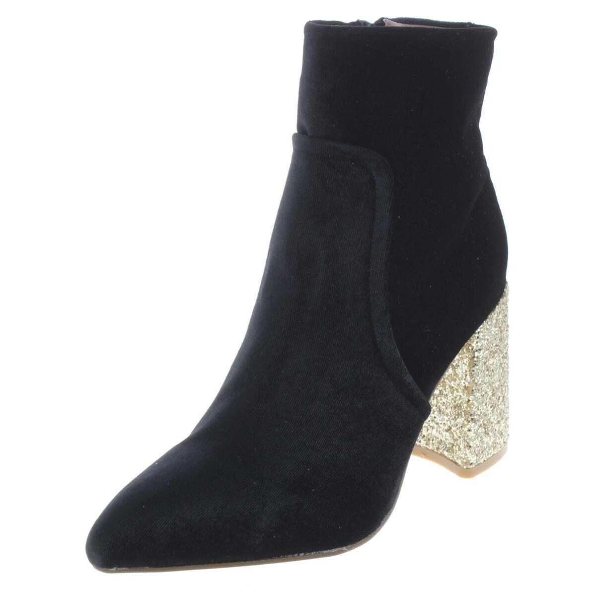 betsey johnson glitter boots