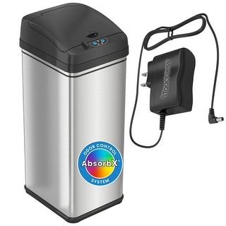 13 Gallon Sensor Trash Can Battery-Free Automatic Bin with Odor Filter ...