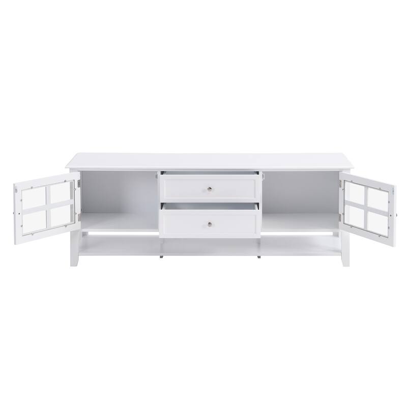 TV Stand for TVs up to 60", Entertainment Center with Multifunctional Storage Space