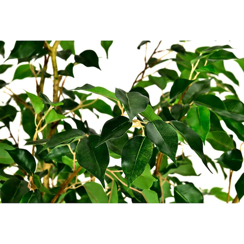 Artificial Ficus Tree in White Decor Pot