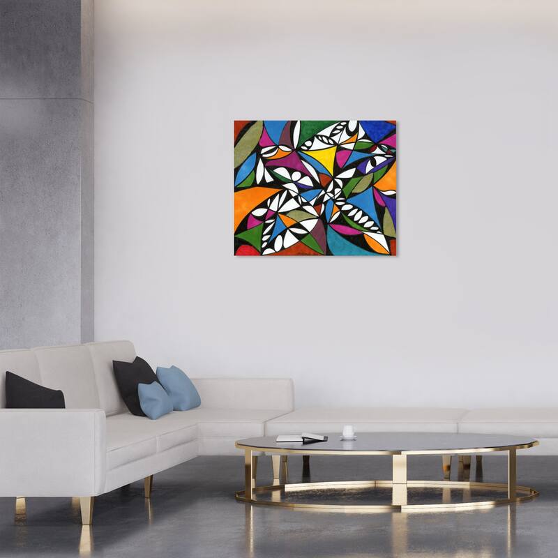 Wynwood Studio Abstract Manuel Roman - Moonlit Canopy White and Modern & Contemporary Wall Art Canvas Print - 36 x 30