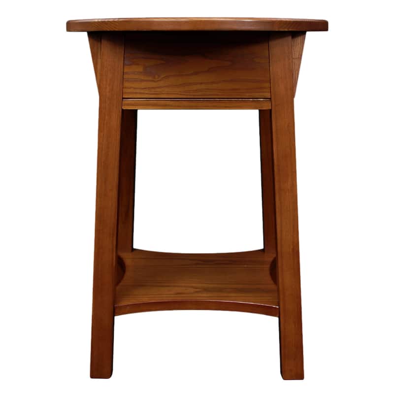 Leick Home Mission Round End Table with Drawer
