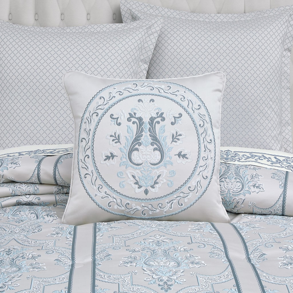 Boulevard 18" Square Embellished Throw Pillow